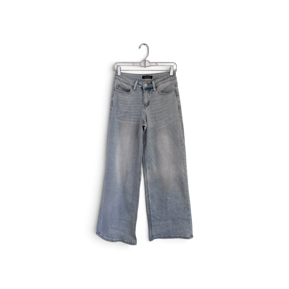 ONESO Light Wash High Rise Baggy Wide Leg Skater Denim Jeans 25 - Picture 8 of 8